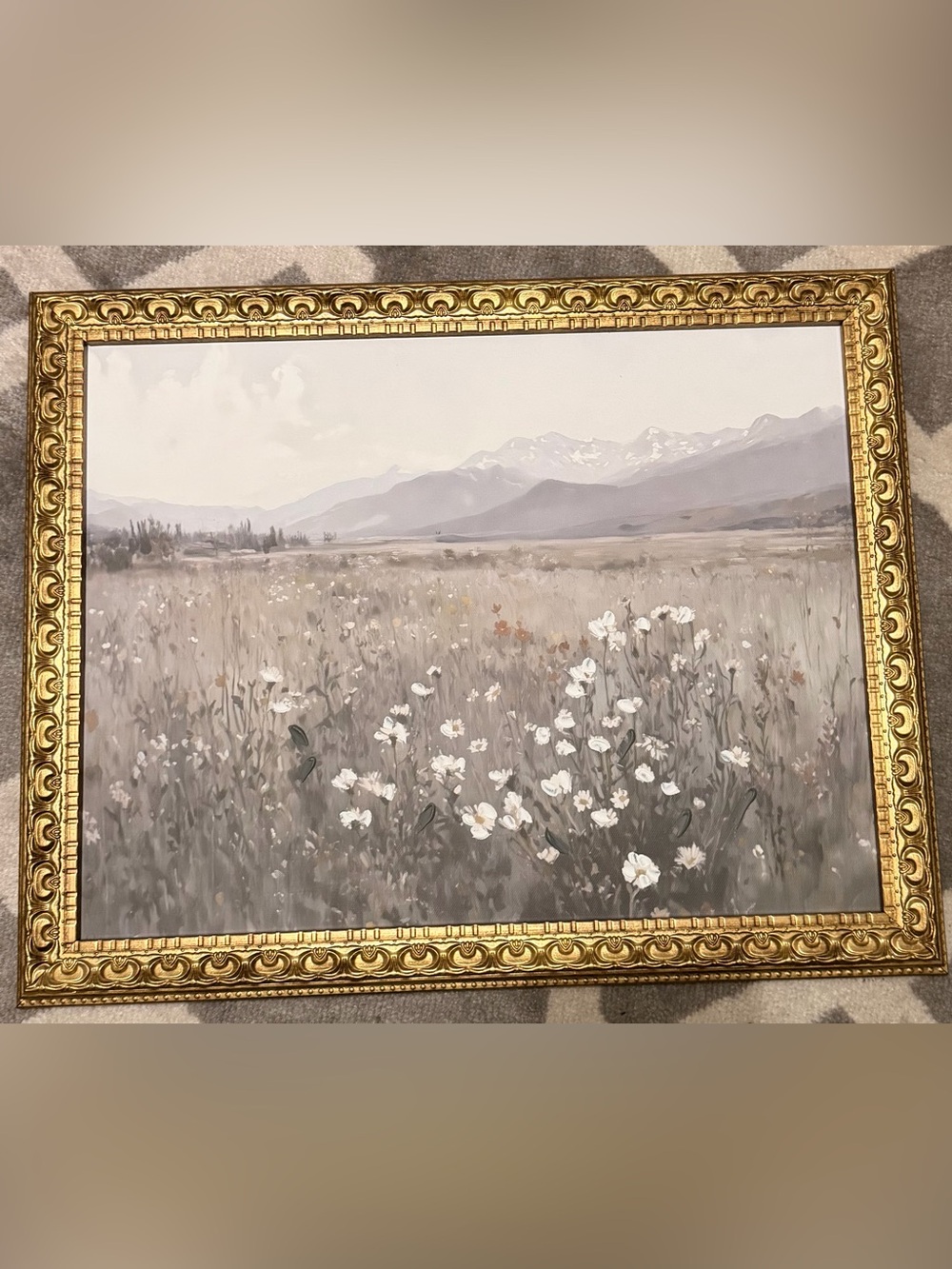 19.5”X15.5” landscape print in gold gallery frame